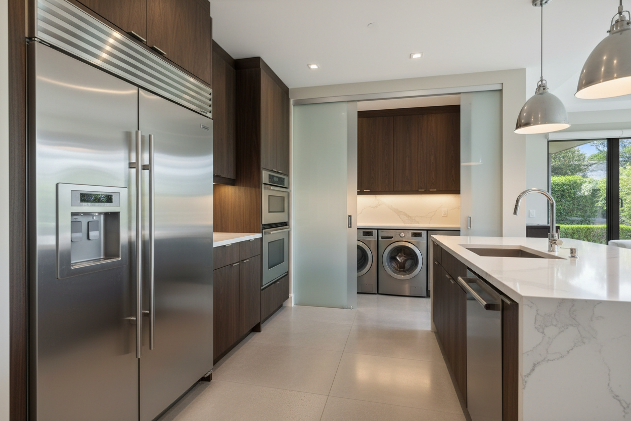 Premium household appliances in a luxury home environment
