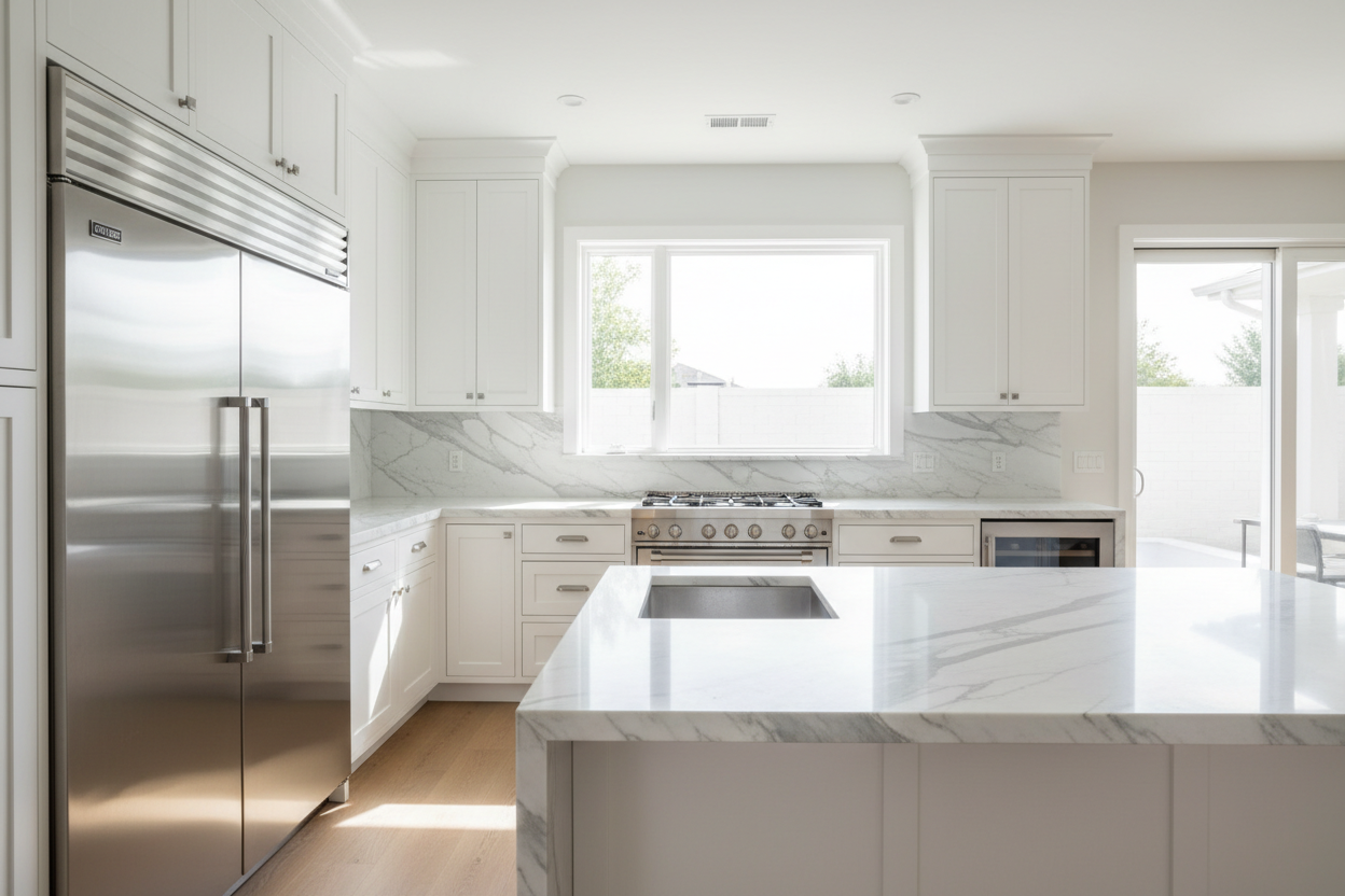 Luxury kitchen with premium built-in appliances